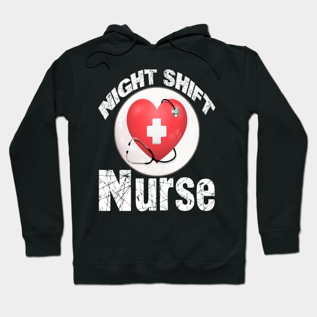 night shift nurse  funny nurse Hoodie by Darwish